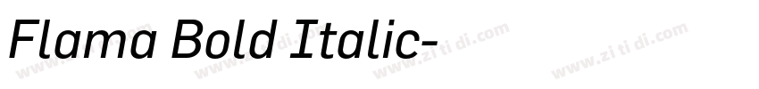 Flama Bold Italic字体转换